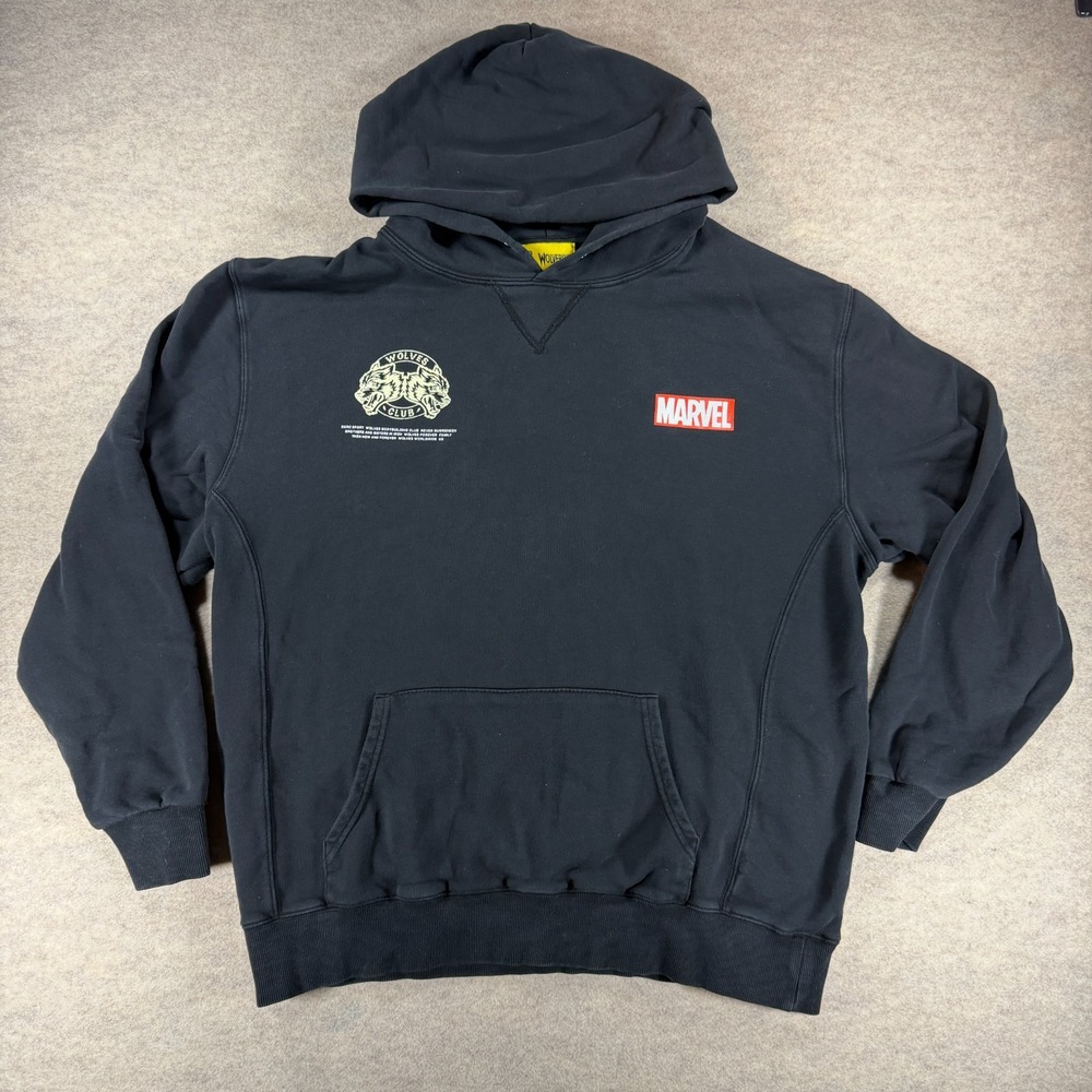 Darc Sport x Marvel Wolverine Hero Elite Wolves Club Hoodie Men's Large Black